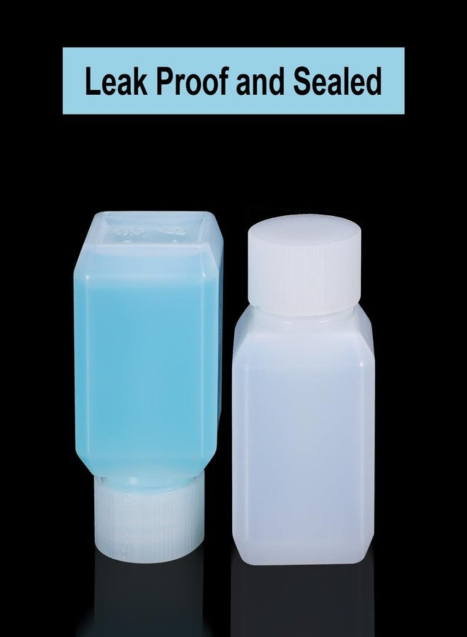 UMETASS 2oz/60ml Leak Proof Plastic Bottles with Caps for Liquids Sample, Reusable Small Bottles Containers for Travel, Camping and Hiking (Translucent, 10 Pcs) - Image 2
